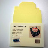 Deco Boxes Vierkant  Set - 20 Stuks -Licht Geel - 7,5 x 7,5 en 5cm Hoog