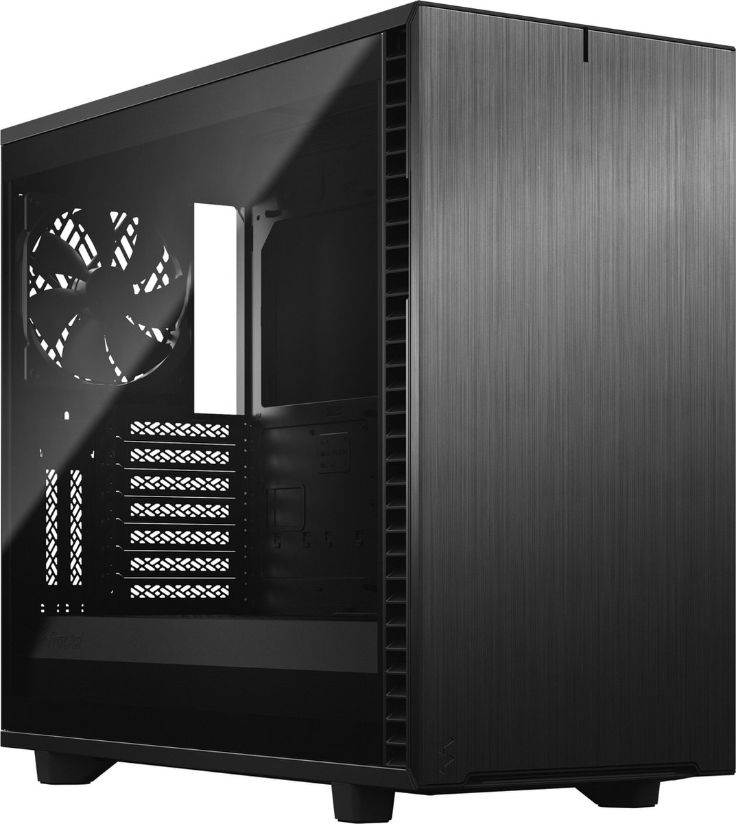 FRACTAL DESIGN Definieer 7 zwart getint paneel van gehard glas