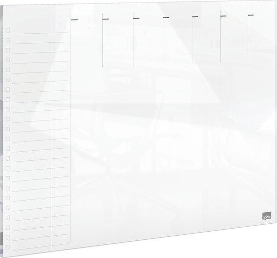 Mini tableau blanc agenda hebdomadaire Nobo A3 de bureau ou mural en  acrylique transparent