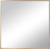 LW Collection wandspiegel goud vierkant 80x80 cm metaal - grote spiegel muur - industrieel - woonkamer gang - badkamerspiegel - muurspiegel slaapkamer gouden rand - hangspiegel met luxe design