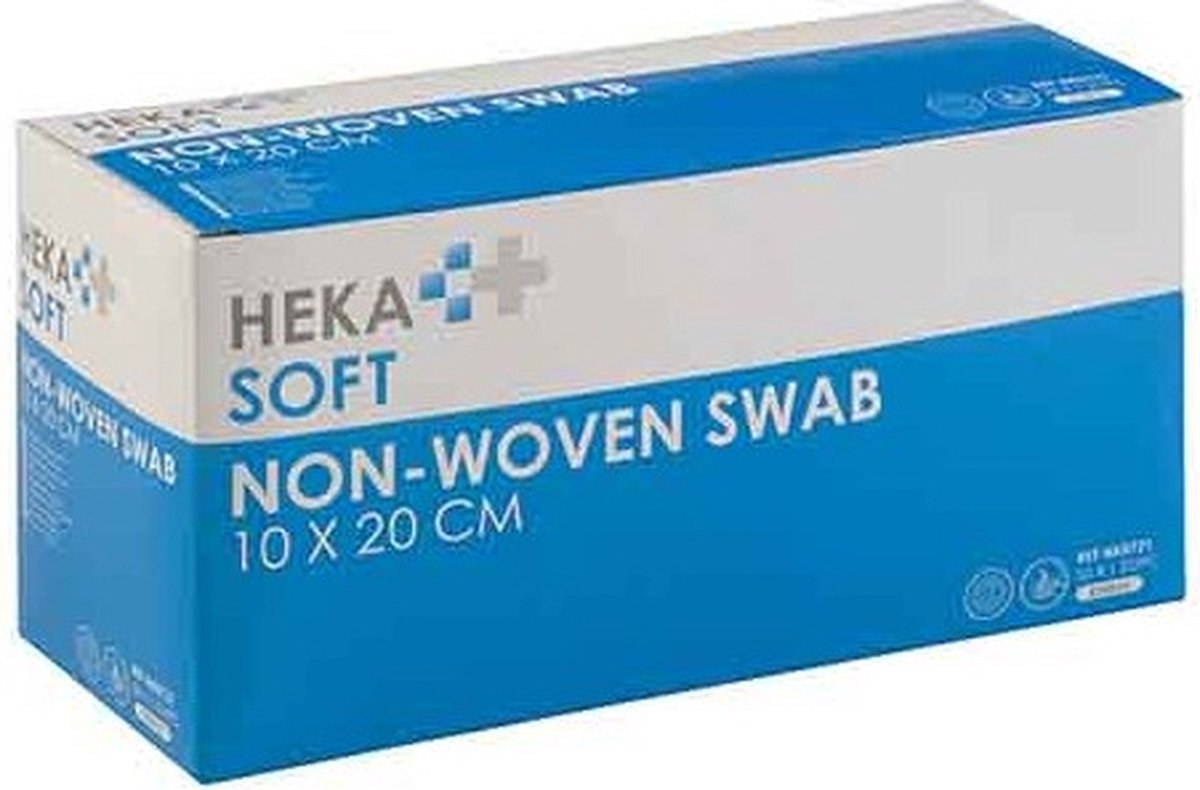 Goedkoopste Hekasoft Kompres Non-Woven steriel 4 lagen 10 x 20 cm 50st