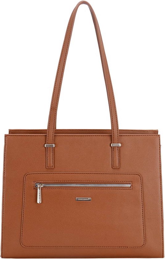 David Jones Grote Schoudertas A4+ Cognac