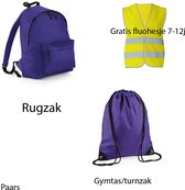 Sac de sport fille – sac de gymnastique – sac à dos fille – rentrée scolaire – rentrée des classes – couleur violet – fournitures scolaires fille – gilet fluo gratuit – veste fluo 7-12a