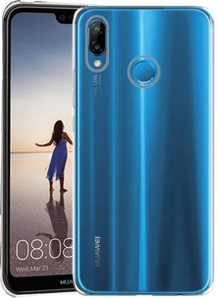 Shock Proof Case - Telefoonhoesje - Doorzichtig Hoesje voor Huawei P30 Lite - Transparant Wit