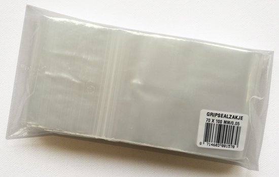 Grip Seal Zakjes - 100 stuks - Zip zakje 10 x 7 cm