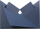 Neerzet Kaarten Set Vierkantjes - 40 Stuks en 40 Enveloppen - Donker Blauw - Maak wenskaarten voor elke gelegenheid