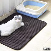 DREN - Kattenbakmat - Kattenmat - Katten Grit Opvanger - Schoonloopmat Kattenbak - Dubbele Waterdichte Laag - 40x50 cm - Kat Benodigdheden - Kattenbak Mat - Katten Placemat