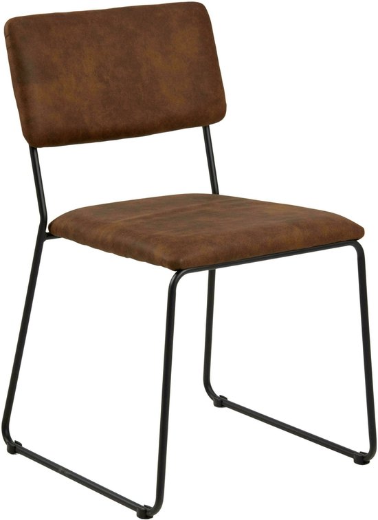 2 x chaise de salle à manger Cora marron, noir. | bol.com