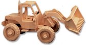 Bouwpakket 3D Puzzel Bulldozer- hout