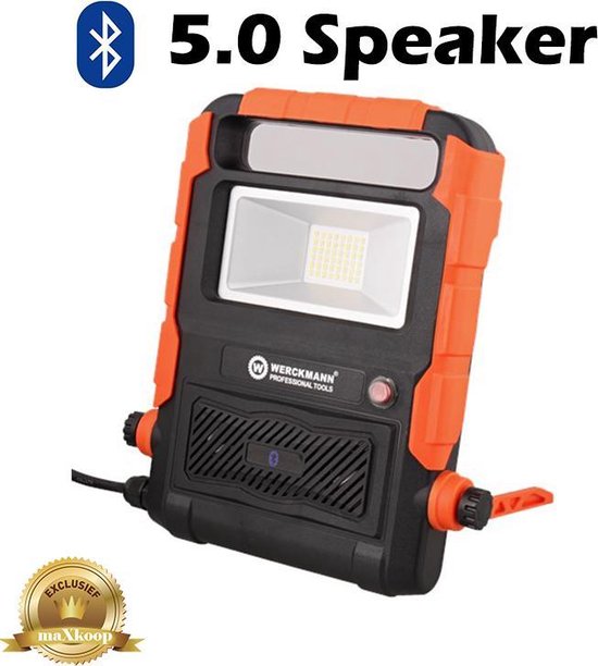 Bouwlamp - werklamp met speaker | bol.com