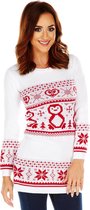 Foute Kersttrui "Lieve Pinguïn Wit" voor Vrouwen | Dames - Kerstjurk - Lange Kersttrui - Christmas Sweater Maat XXXL