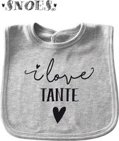Slab Grijs met tekst i love Tante Snoes
