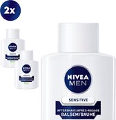 NIVEA MEN Sensitive After shave balm - 2 x 100 ml - pack économique