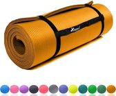 Yoga mat, yogamat oranje, 190x100x1,5 cm dik, fitnessmat, pilates, aerobics