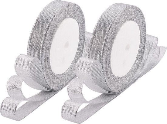 Ruban métallique de 15 mm de large, argent. Vendu par rouleau de 25 ...