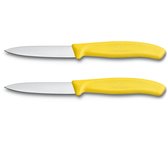 Victorinox Mes Groentemes 8 cm geel Verpakking Van 2 Stuks