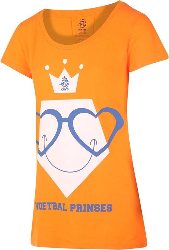 KNVB - Nederlands Elftal - Leeuwinnen T-shirt Dames Voetbal Prinses Blanco-S