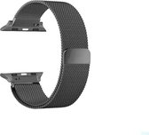 bandje geschikt voor Apple Watch Milanese horlogeband – 38 mm millimeter – Iwatch Smartwatch band – Roestvrij staal – RVS bandje – Magnetische sluiting – Space grey  kleur
