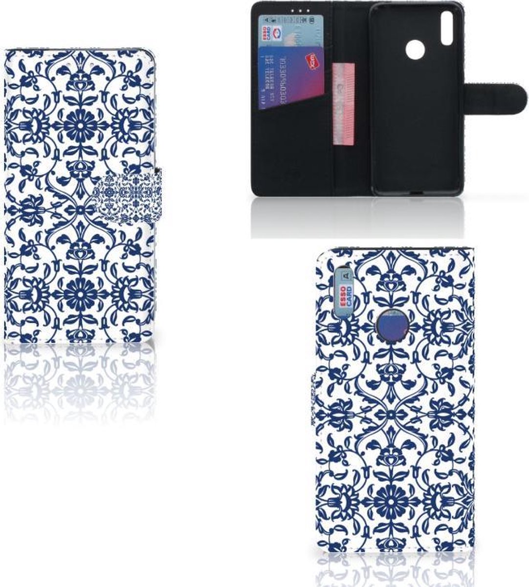 Huawei Y7 (2019) Hoesje Flower Blue