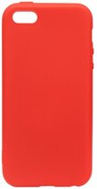 ADEL Verfijnd Siliconen Back Cover Softcase Hoesje Geschikt voor iPhone 5/5S/SE - Rood