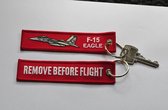 Remove Before Flight sleutelhanger F-15 Eagle gevechtsvliegtuig