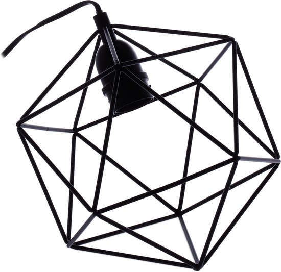 Relaxdays draadlamp tafellamp - sfeerlamp - designerlamp - industrieel  design - zwart | bol.com