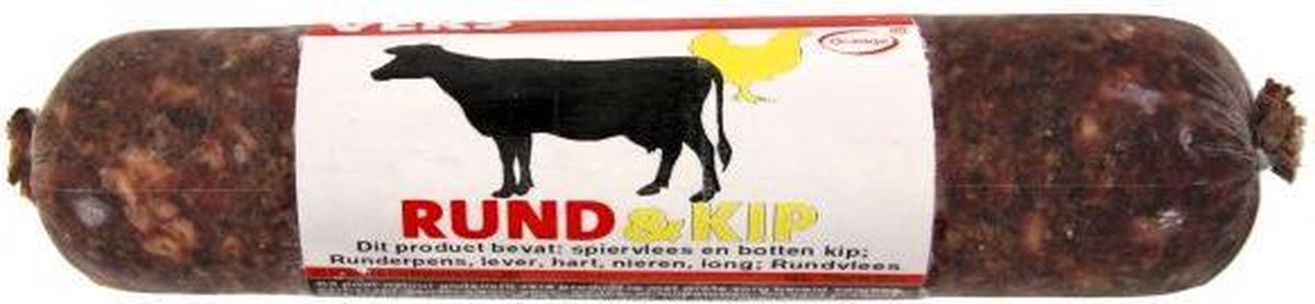 Hondenvoer Excellent Vers - Rund Kip Diepvries 1kg - Natuurlijke Barf Voeding zonder Toevoegingen