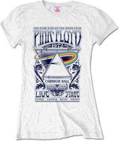 Pink Floyd Dames Tshirt -S- Carnegie Hall Poster Wit