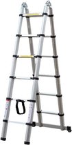 Vouwladder Aluminium Telescopisch 2 X 6 Treden