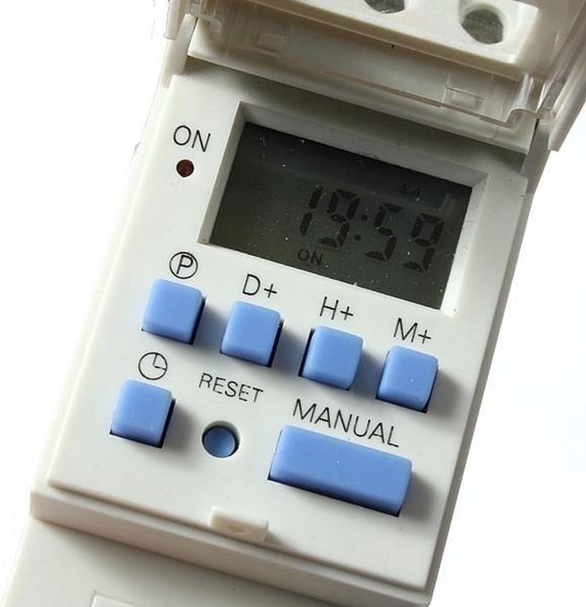 Interrupteur De Minuterie THC15A, Commutateur De Minuterie Numérique Programmable 220-240VAC 20A Sur Rail DIN, Haute Précision, Puce De Qualité Industrielle
