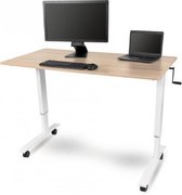 Verstelbaar Zit Sta Bureau 150cm Walnoot Top / Wit Frame