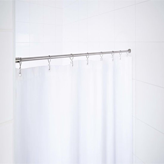 RIDDER Douchegordijnstang recht 100 cm chroomkleurig