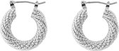 Twisted hoop earrings silver