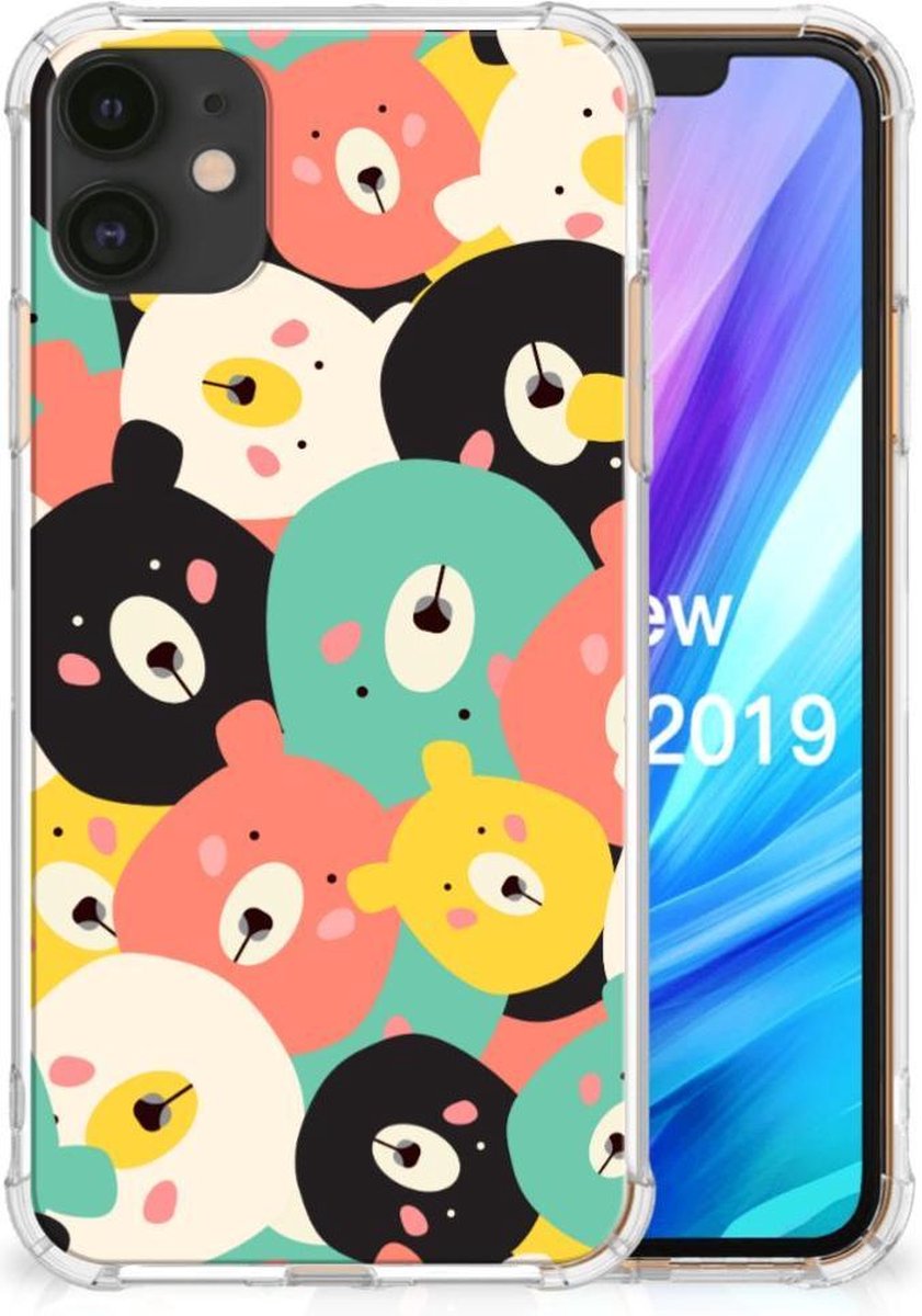 Apple iPhone 11 Stevig Bumper Hoesje Bears
