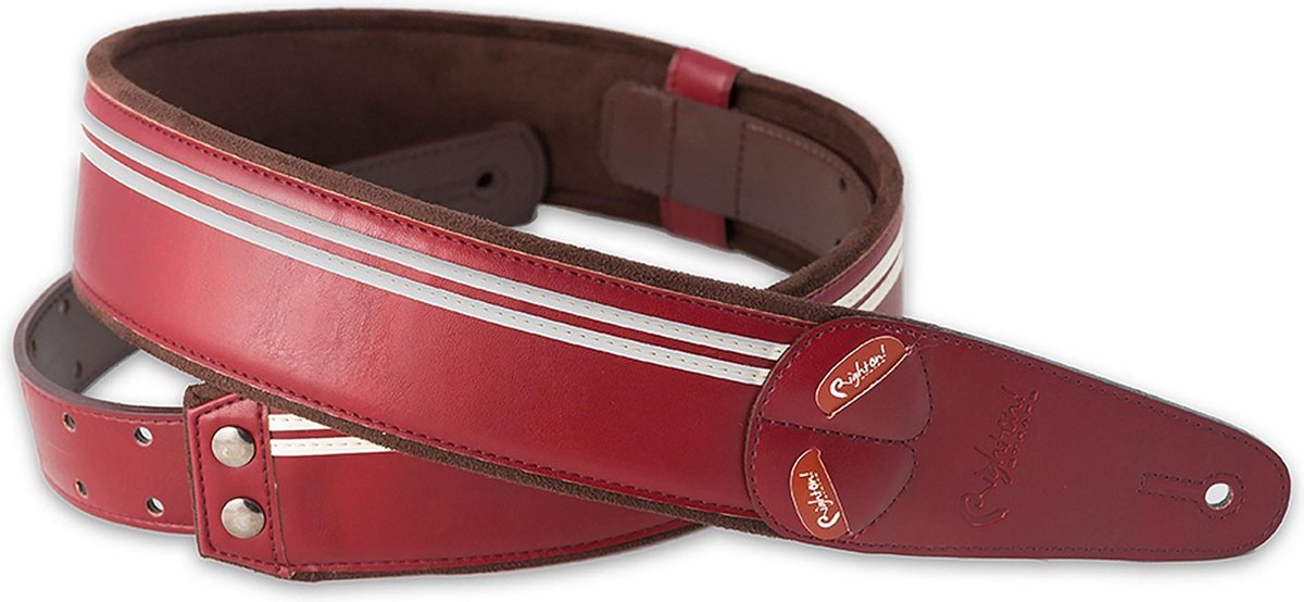 Righton Race Red - Gitaarband, handgemaakt, vegan - rood