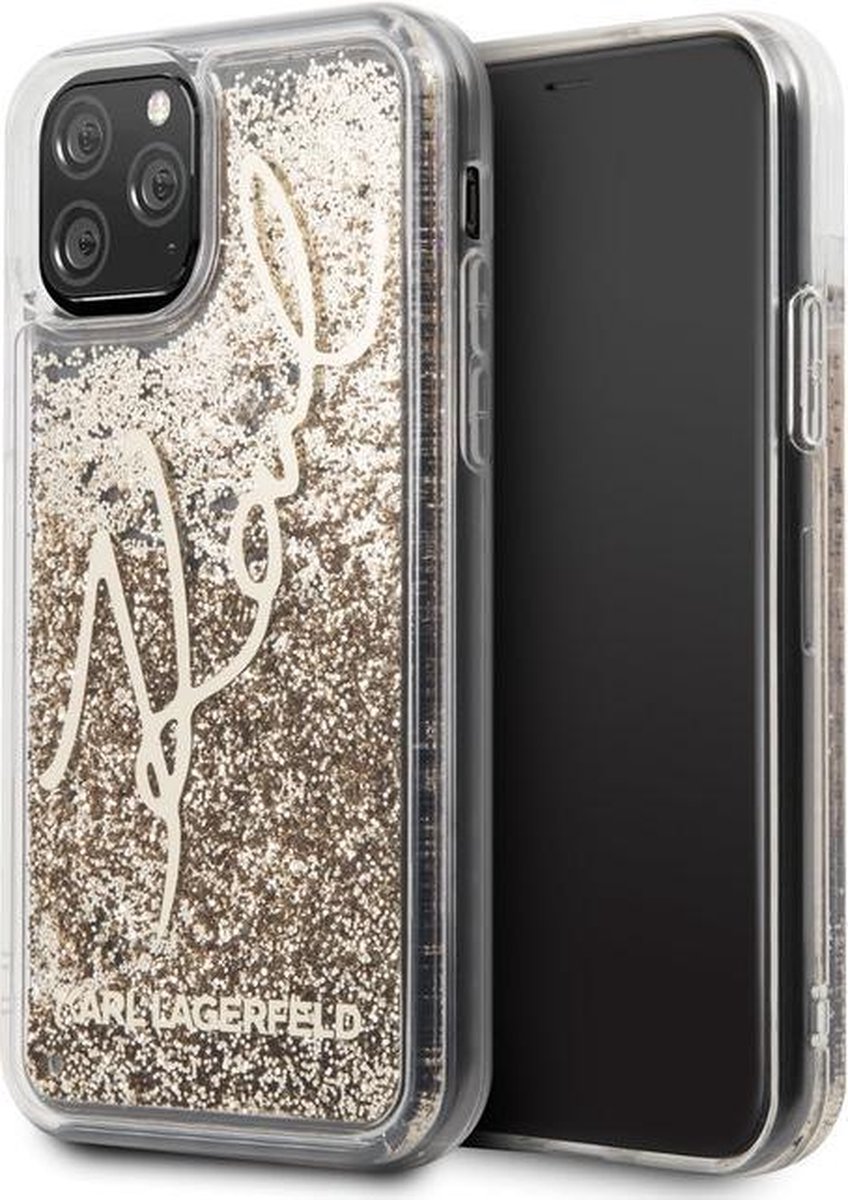 Apple iPhone 11 Pro Karl Lagerfeld Backcover Glitter - Goud
