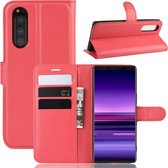 Sony Xperia 5 hoesje - 3-in-1 bookcase - rood - GSM Hoesje - Telefoonhoesje Geschikt Voor: Sony Xperia 5