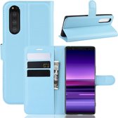 Sony Xperia 5 hoesje - 3-in-1 bookcase - blauw - GSM Hoesje - Telefoonhoesje Geschikt Voor: Sony Xperia 5