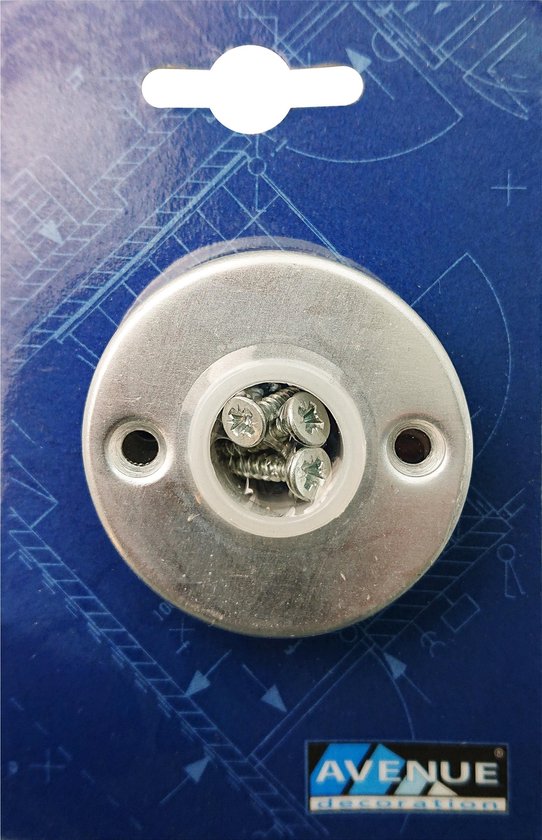 Ensemble rosace ronde AVENUE pour poignée de porte Ø 52 mm | ALUMINIUM