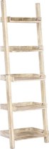 Boekenkast Mango Hout Ladder (Incl Magazine Houder) - Boeken kast - Boekenrek - badkamer rek - Woonkamer rek
