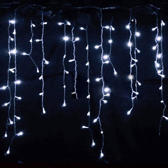 LED Kerstverlichting gordijn 4 meter Koel Wit | bol.com