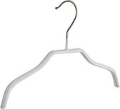 De Kledinghanger Gigant - 40 x Blouse / shirthanger metaal met witte anti-slip coating, 28 cm