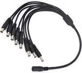 Led strip adapter kabel splitter in 8 delen - Plug & play splitterkabel - Zonder solderen - Zwart