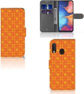 Geschikt voor Samsung Galaxy A20e Telefoon Hoesje Batik Orange