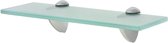 Zwevende Wandplank Glas 30x10 cm (Incl fotolijst) - Boekenplank - Muurplank - Wandrek - Boeken plank