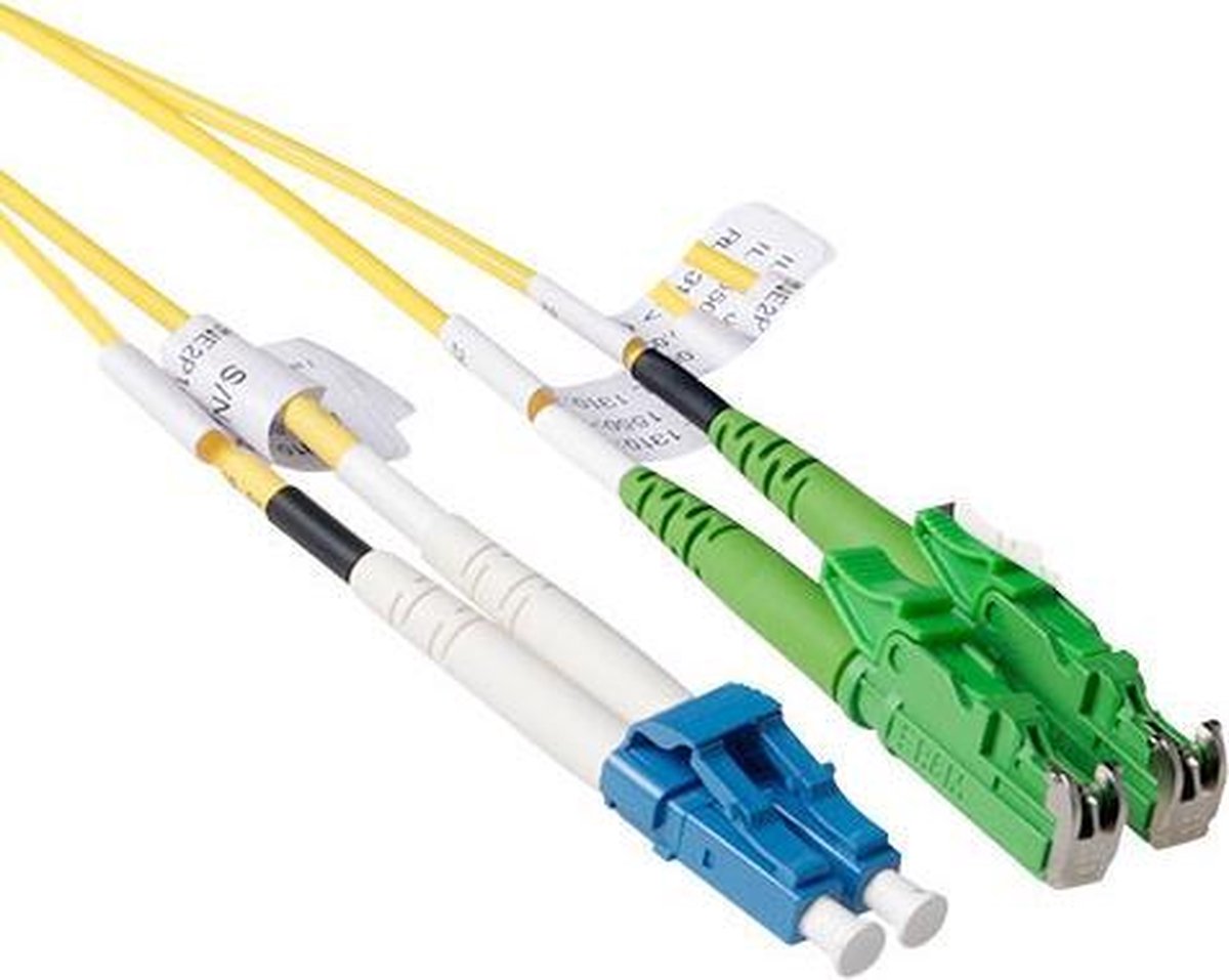 ACT RL3203 Glasvezel Patchkabel Duplex LSZH Singlemode - E2000/APC LC/UPC 9/125µm OS2 - 3 meter