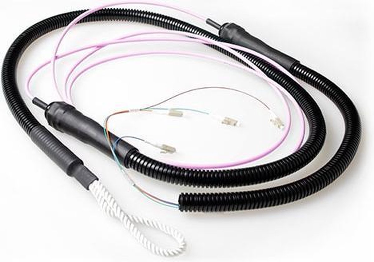 ACT RL2207 Prefab Glasvezel Multimode 50/125 OM4 Indoor/Outdoor Kabel | 4-voudig | LC connectoren | 70 meter