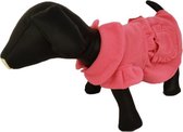 Fleece jurkje in het roze - XXS ( rug lengte 23 cm, borst omvang 28 cm, nek omvang 24 cm )
