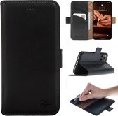 Bouletta - Echt leer Cover iPhone 11 Pro Book- WalletCase Pure Black