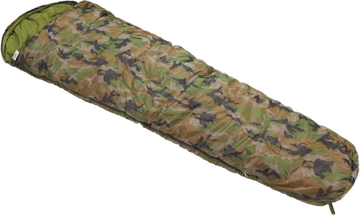 Fox Outdoor - Mummy slaapzak woodland camouflage 2-laags vulling